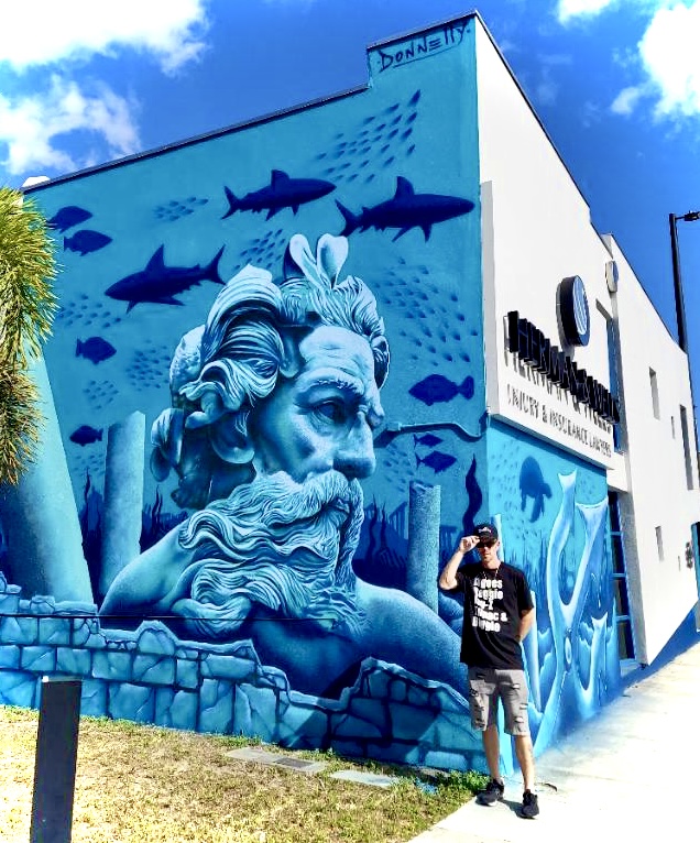 Poseidon law firm mural in Pinellas Park