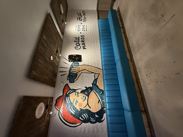 Wicked Cantina restaurant mural on Ana Maria Island